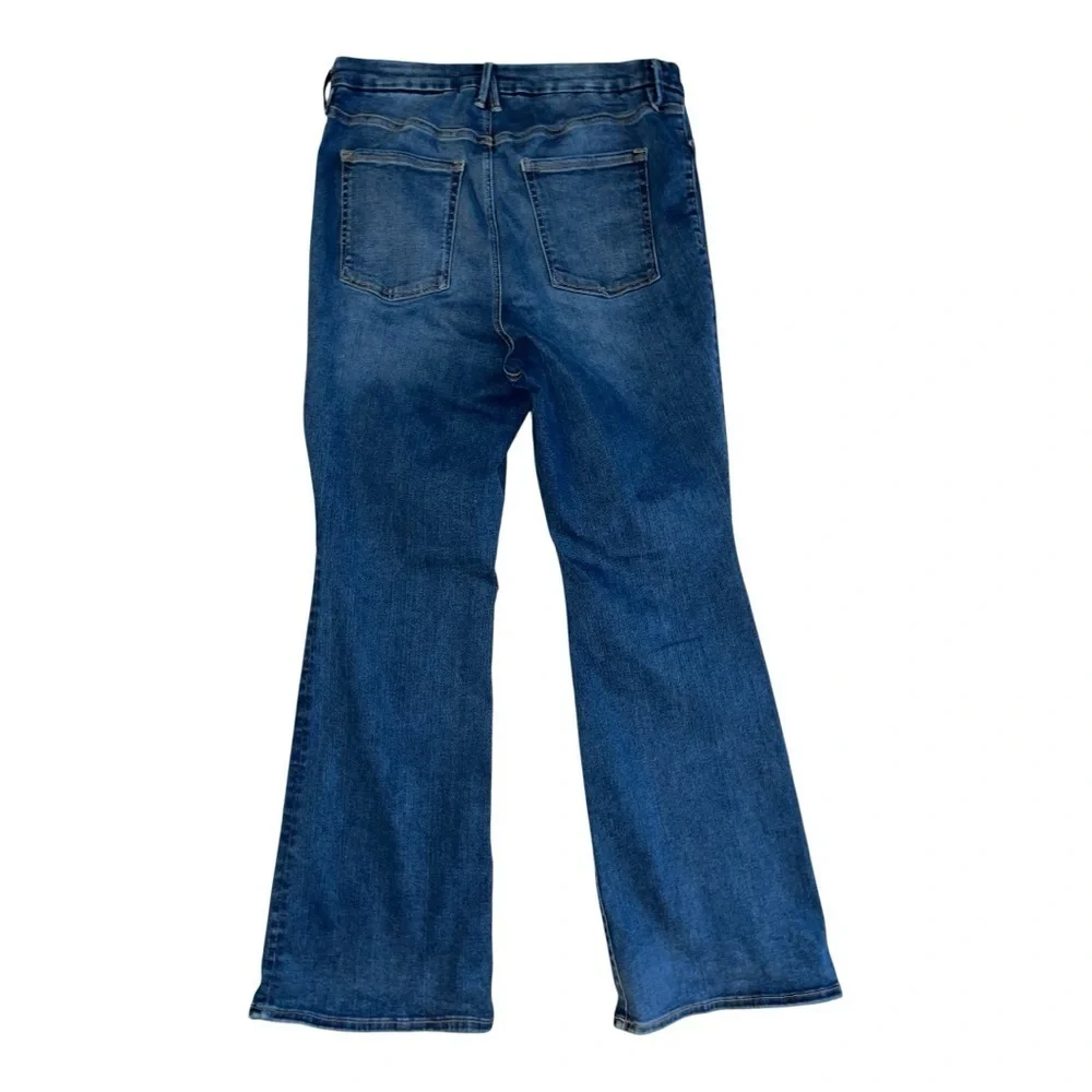 Good American Blue Flare Wide Leg Jeans